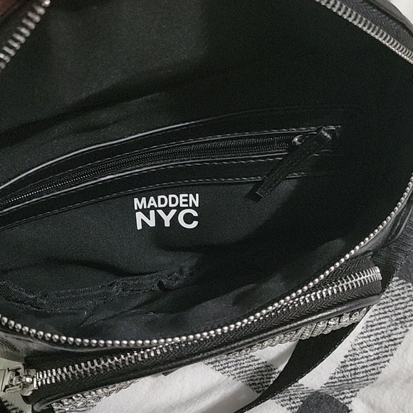 Madden NYC Black Rhinestone Accent Waist Bag - Picture 6 of 7